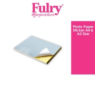 FULRY SABAH  ( A3 Size ) PhotoPaper Sticker A3 Size - 50 Sheets/Pack
