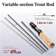 mavllos trauel 5 section rods Carbon Bass Fishing Casting Rod Lure 1-8g Line 4-15lb Toray  Solid Tip