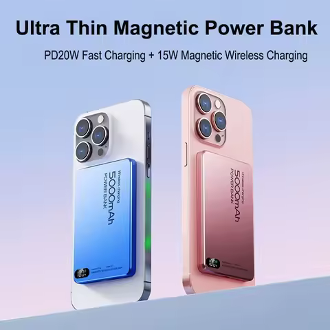 PD20W Magnetic Power Bank 10000mAh Wireless Fast Charger External Battery for Magsafe Powerbank for 