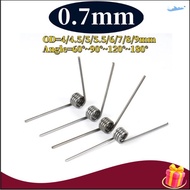 sus304 d0.7mm OD4/4.5/5/5.5/6/7/8/9mm V-shaped spiral torsion spring angle 60/90/120/180 degrees【CZT