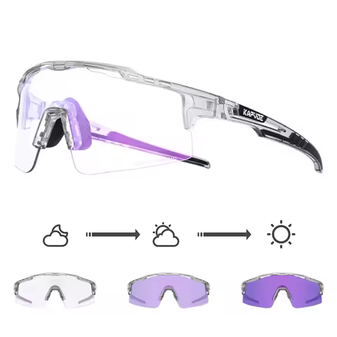 KAPVOE Photochromic Sunglasses Cycling Glasses for Men Women Cycle Eyewear Goggle Sports Speed Road 