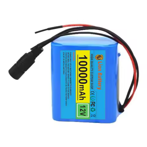 18650 3S2P 12V 10000mAh Rechargeable Lithium-ion Battery Pack 12.6V Charging Battery + 1A charger.