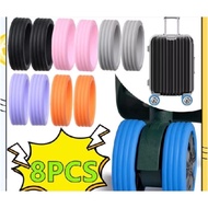WK - Store | 8Pcs Silicone Luggage Wheel Protectors Luggage Wheel Covers Replacement Rubber Luggage 