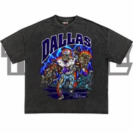 DALLAS COWBOYS Washed Oversize T-Shirt | Dallas Cowboys Aesthetic T-Shirt | Men's Tops Wanita | Unis