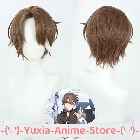 Honkai: Star Rail Welt Yang Cosplay Wig and Cap Game Roleplay Wigs Party Costume Prop Synthetic Hair