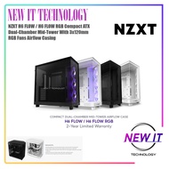 NZXT H6 FLOW / H6 FLOW RGB Compact ATX Dual-Chamber Mid-Tower With 3x120mm RGB Fans Airflow Desktop 