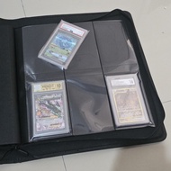Binder Album Slab Psa Bgs Cgc Egs Ugs Pokemon Collection Card 2X3 With One Piece Pokemon Zipper