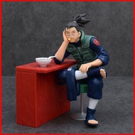 NARUTO Uzumaki Naruto Umino Iruka Ichiraku Ramen Scene Action Figure Anime Collections Ornament