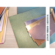 Mirror Cardstock Series 10S / A4 CUTS (255GSM) Suitable for Caketopper Cuts / Silhouette Cameo Frien