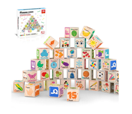 Picasso Tiles 36 Pc Magnetic Alphabet and Number Building Blocks ของเล่นสำหรับฝึกสมองแบบตัวต่อทำด้วย