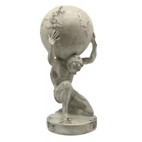 Carrying The World Statue Greek God Feng Shui Titan Statue