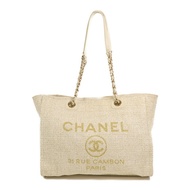CHANEL 帆布Deauville MM手挽袋