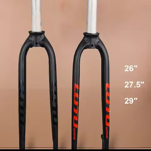 LUTU Aluminum Rigid Fork 26/27.5/29" MTB Forks Straight Tube 1-1/8" Threadless Brake Forks Fit Mount