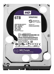 6TB WD Purple Surveillance Internal Hard Drive HDD - SATA 6 Gb/s, 64 MB Cache, 3.5" - WD60PURZ