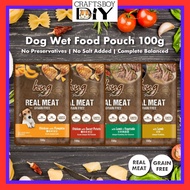 Hug Plus Dog Wet Food Pouch 100g Made by Real Meat Premium Natural Pouch Grain Free Craftsboydiy