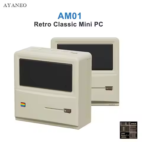 AYANEO AM01 Retro Mini PC AMD Ryzen 7 5800U 32G DDR4 512G/1T SSD NVMe SATA WIFI6 BT5.2 M.2 2230 Wind