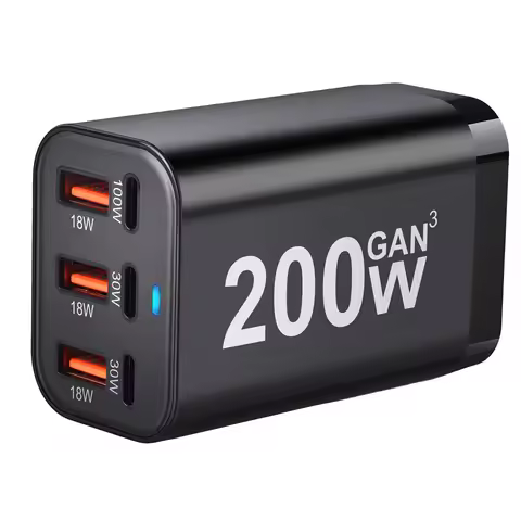 New Style 200W GAN Desktop 3C3A Charger Cross-Border Dedicated GAN Mobile Phone Charger GaN Charge