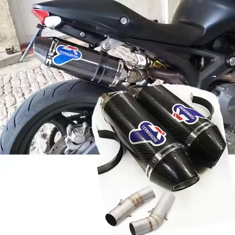 Exhaust Slip On For DUCATI 696 795 796 848 Motorcycle For TERMIGNONI Exhaust Muffler Pipe Full Syste