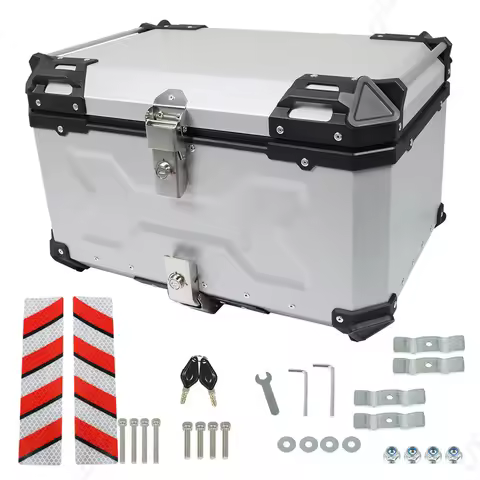 Aluminum Trunk 65L Motorcycle Top Case Waterproof Luggage Storage Tour Tail Box 45L/55L/65L For BMW/