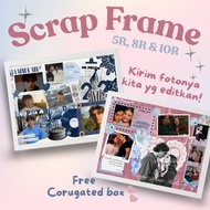 Scrapframe Gift Custom Photo Frame (5R, 8R, 10R) Birthday Anniversary Graduation Aesthetic Gift by C