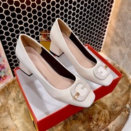 Búp bê mũi vuông 5Cm & 7Cm Giày nữ gót vuông khóa GG thanh lịch Xưởng Giày Nhà Bèo CaogotGG