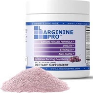 L-ARGININE PRO | L-arginine Supplement Powder | 5,500mg of L-arginine Plus 1,100mg L-Citrulline Grap