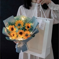 Valentine's Day Gift for Girlfriend Portable Sunflower Soap Bouquet Birthday Gift for Girlfriend Gir