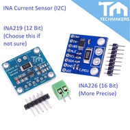 3A Current Sensor INA219 (26V Max Normal) / INA226 (36V Max Precise) I2C Zero Drift Accurate Bi-dire