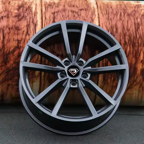 664 Gunmetal Alloy Aluminum Rim 18 19 Inch 5 Spoke Cast Car Wheel Rims 4 Pieces New For Golf R