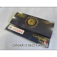 MAA 1/4 Dinar EMAS TULEN 999.9 (24K)