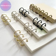 Alittlesetrtop 2pcs Metal 3 Rings Binder Notebook Hinged Rings Album Spiral Binder Rings Loose Leaf 
