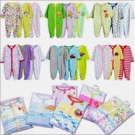 3 months - 12 months 3pcs Baju Baby Newborn Baby Clothing Unisex Boy Girl Cute Baby Pyjamas Sleepsui