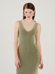 Knitters & others - BAHATI Ribbed Knit Midi Dress