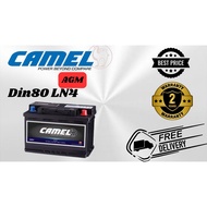 (Installation Included)Din 80 AGM LN4 Camel Battery 2 Year Warranty - For MercedesBmwPorscheVolksw