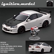 IG 1: 18 Honda INTEGRA (DC5) R Type White Equipped with K20A Engine Accessories