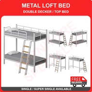 Metal Loft Bed White (Double Decker / Top Only Available in Single and Super Single)