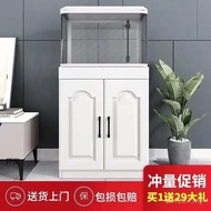 Fish Tank Integrated Floor Hot Bending Ecological with Cabinet Whole Set Aquarium No Water Change Ho