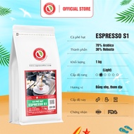 Cà phê nguyên chất blend Arabica & Robusta - Espresso S1 Copen Coffee 1KG - dành cho pha phin pha má