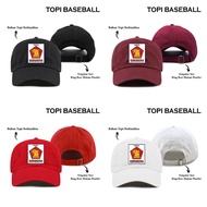 Baseball Caps Men's and Women's Baseball Caps with Gerindra Party Logo Screen Printing, Gerindra Par