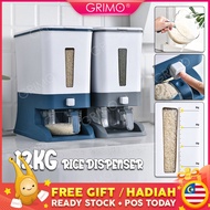 READY STOCK💝GRIMO 12KG PRO Automatic Rice Dispenser with Rinsing Cup Bekas Beras Viral Warna Baru hl