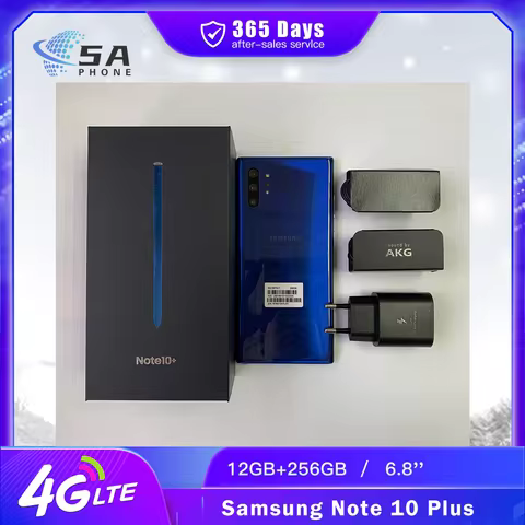 Samsung Galaxy Note 10 Plus mobile phone N975U1 Note10+ N975U 256GB ROM 12GB RAM Octa Core 6.8" Snap