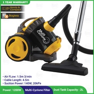 【NEW】 KHIND VC8008 VC8010 VC8012 MAX POWER 800W 1000W 1200W CYCLONE COMPACT BAGLESS VACUUM CLEANER V
