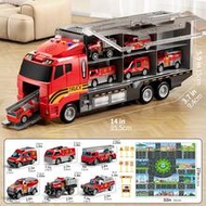 TEMI Toddler Toys, Suitable For 3-6 Year Old Boys, Die-Cast Construction Vehicle Transport Truck Toy