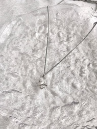 【VintageShop solo 日本直送中古包專賣店】Christian Dior   項鍊 銀色 Dior Logo 古董 (二手) t3f8xp