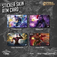 Chou - Sticker Card Skin - Vinyl ATM Debit Credit Emoney Flazz Sticker Mobile Legends MLBB