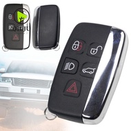 QIUJU Remote Fob Cover, 5 Buttons Black Car Key , ABS Car Key Shell for Land Rover Evoque Discovery 