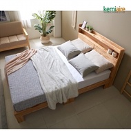 [Chemiere] Baked bamboo solid wood queen bed frame (head storage type) KFR-403Q