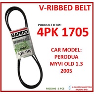 BANDO FAN BELT 4PK 1705 FOR MYVI 1.3 2005-2012