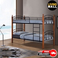 Living Mall Orra Double Decker w/ Mattress Option / Splitable Bed / 1 Double Decker Convertible to 2