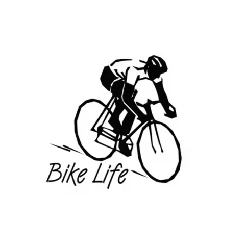 New Design Car Sticker Bike Life Peddle Bike Dirt Bike Sticker Black/silver Reflective Car Decorativ